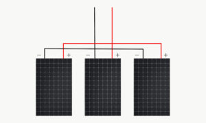 Connexion de trois panneaux en parallèle