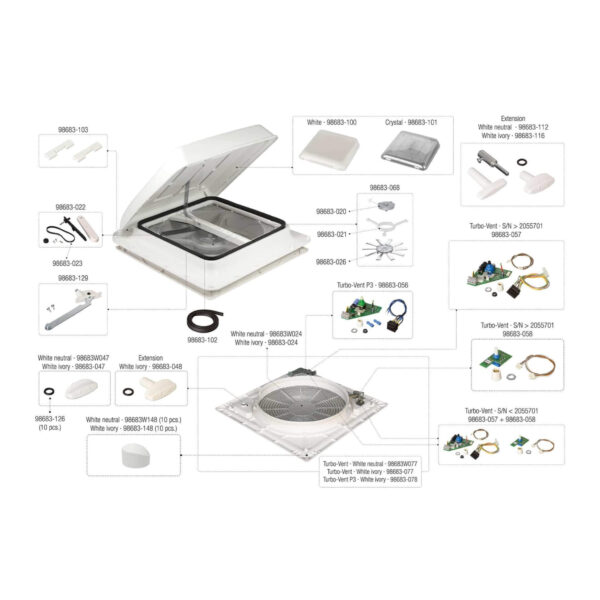Pièces détachées, turbo vent, fiamma