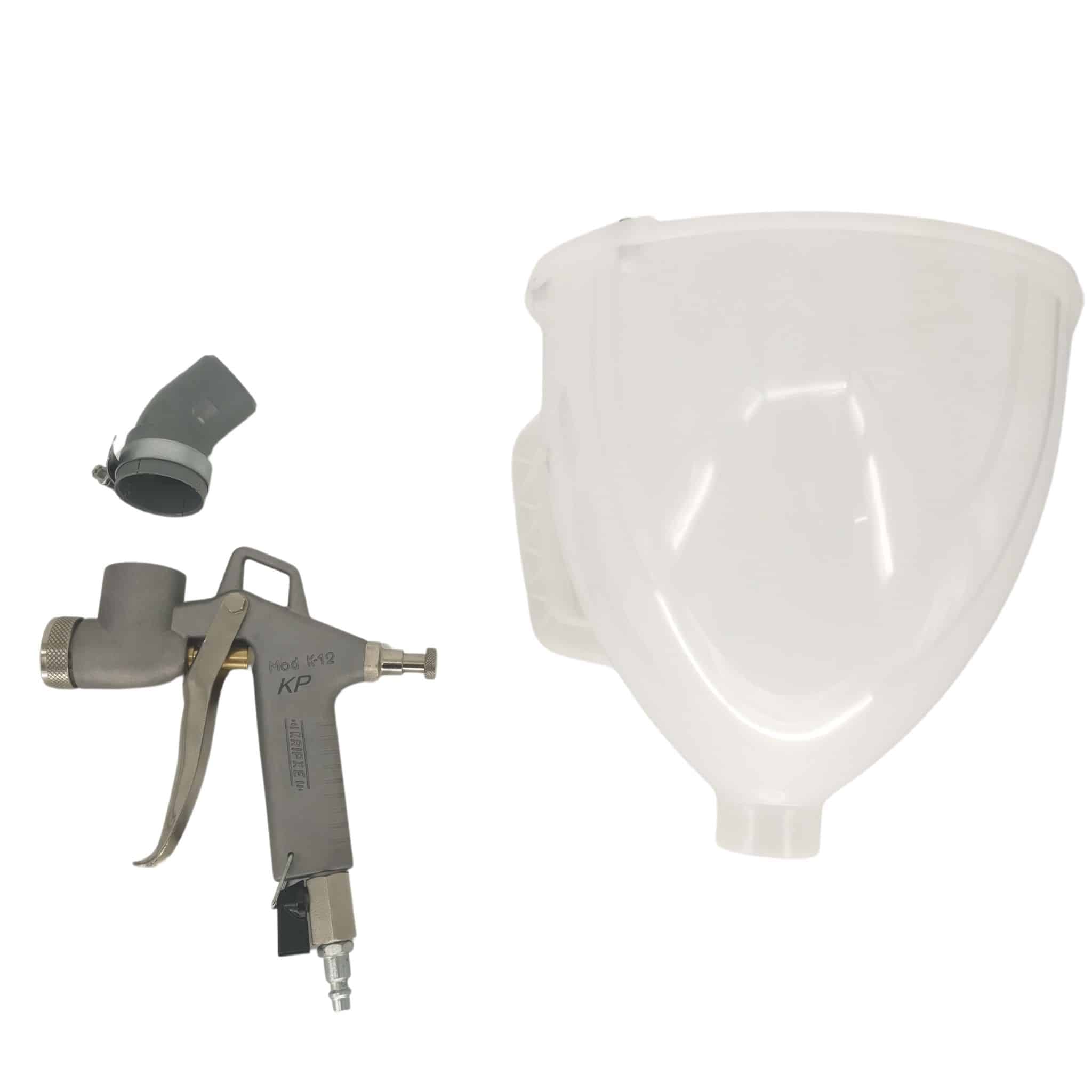 Pistolet liège projeté professionnel 2 Coude, colliers, réservoir