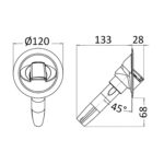 Schéma technique coffret Saturn inox Osculati
