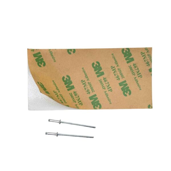 Plaque VASP vendue adhesive et avec des rivets pour homologation DREAL