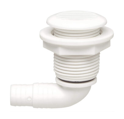 Évent plastique rond blanc coudé 90° PLASTIMO