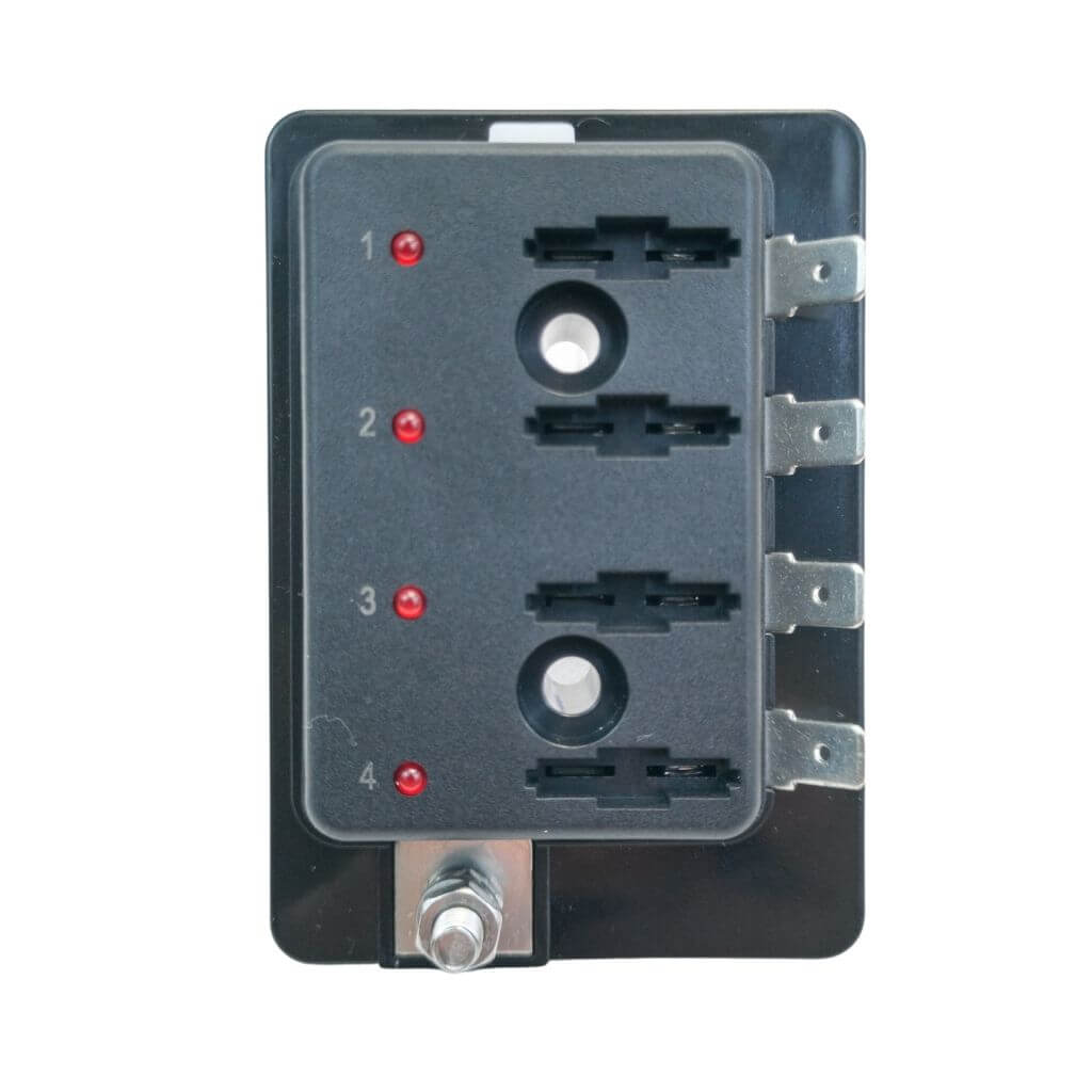 Porte fusible 4 fusibles 30A 2 Façade porte fusible