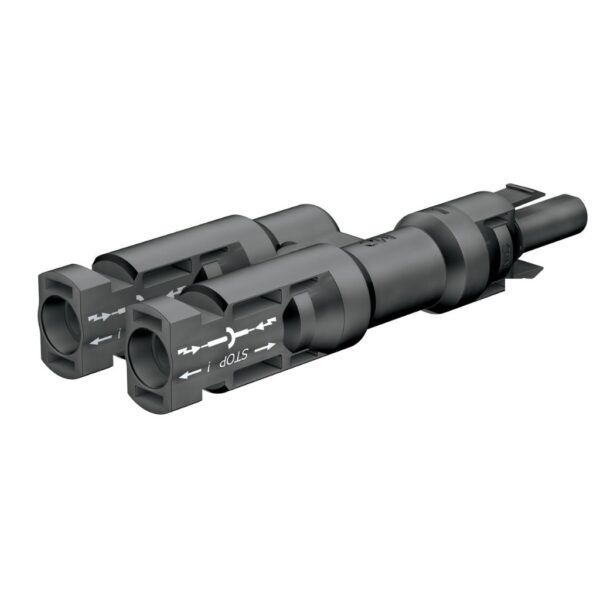 Double connecteur, femelle, positif