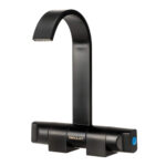 Robinet mélangeur Black Line Style Osculati laiton chromé noir rabattable