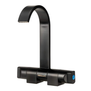 Robinet mélangeur Black Line Style Osculati laiton chromé noir rabattable