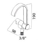 Schéma technique robinet Black Line eau froide Osculati