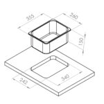 Évier Inox Navy Load 260x355 format rectangulaire