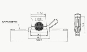 Porte fusible étanche 30A 19mm 6 Porte fusible, MTA, etanche, van, fourgon aménagé