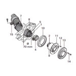 Schéma technique montrant installation du kit cheminée Wk64 Truma