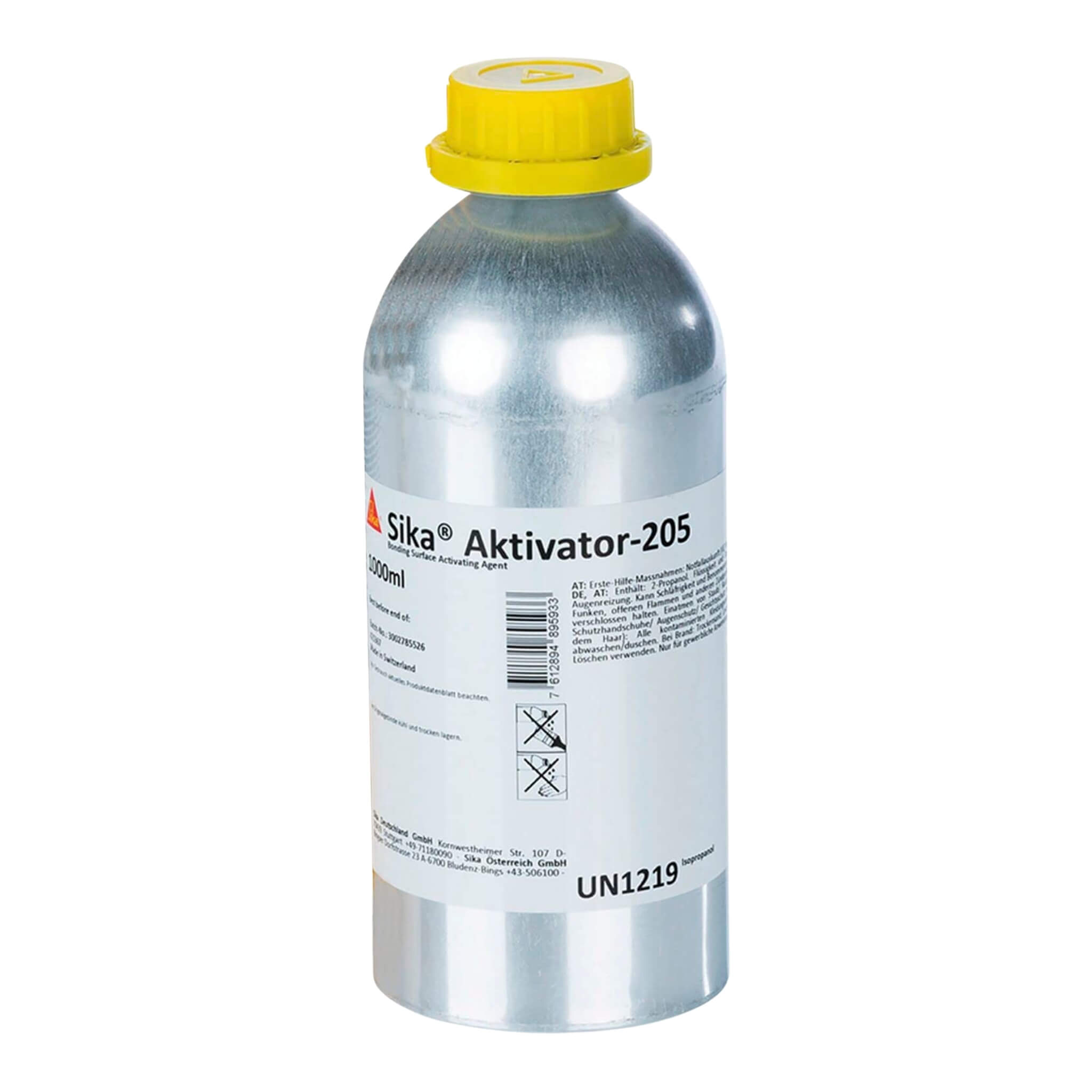 Sika Aktivator 205 1L - Nettoie et Active 1 Flacon de Sika Aktivator 205 1L pour surfaces à coller