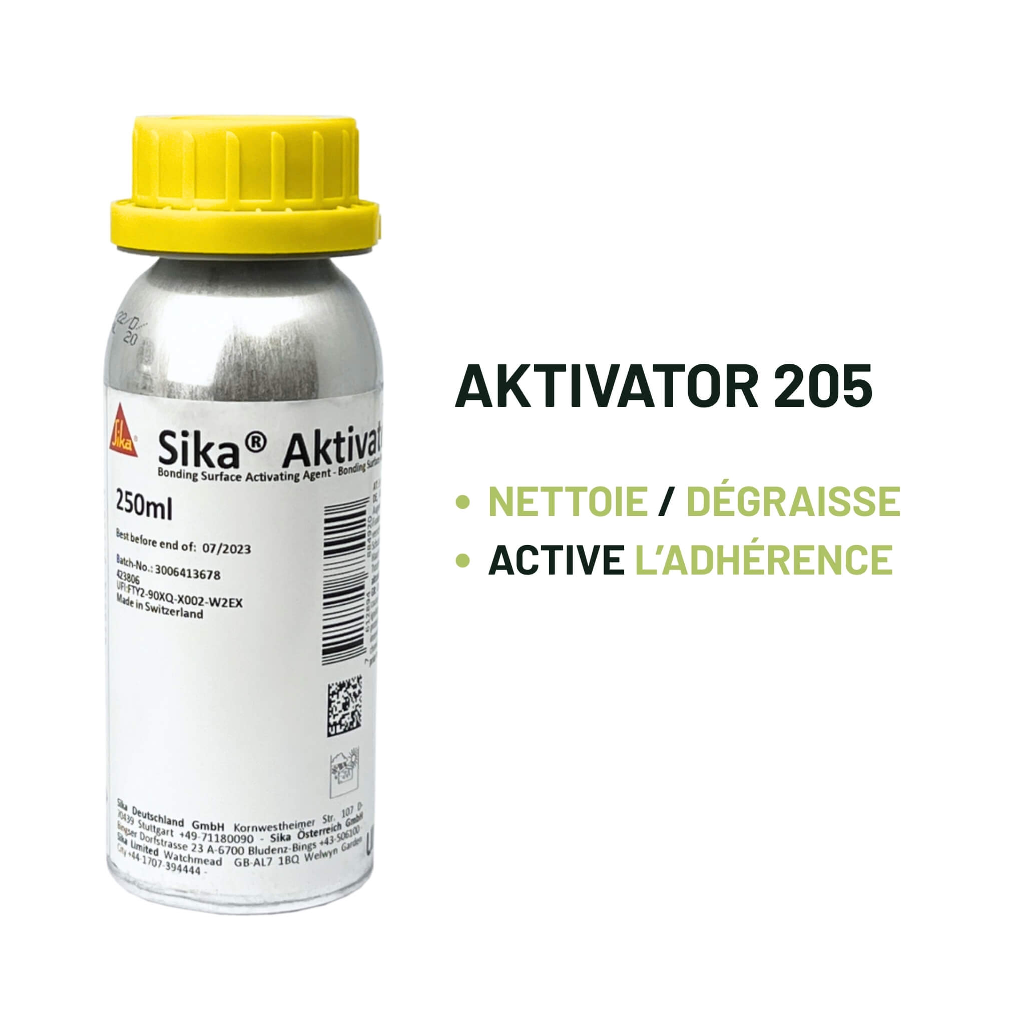 Sika Aktivator 205 - Nettoie et Active 250ml 2 Sika 205 en 250 ml – Activateur pour collage en van & fourgon