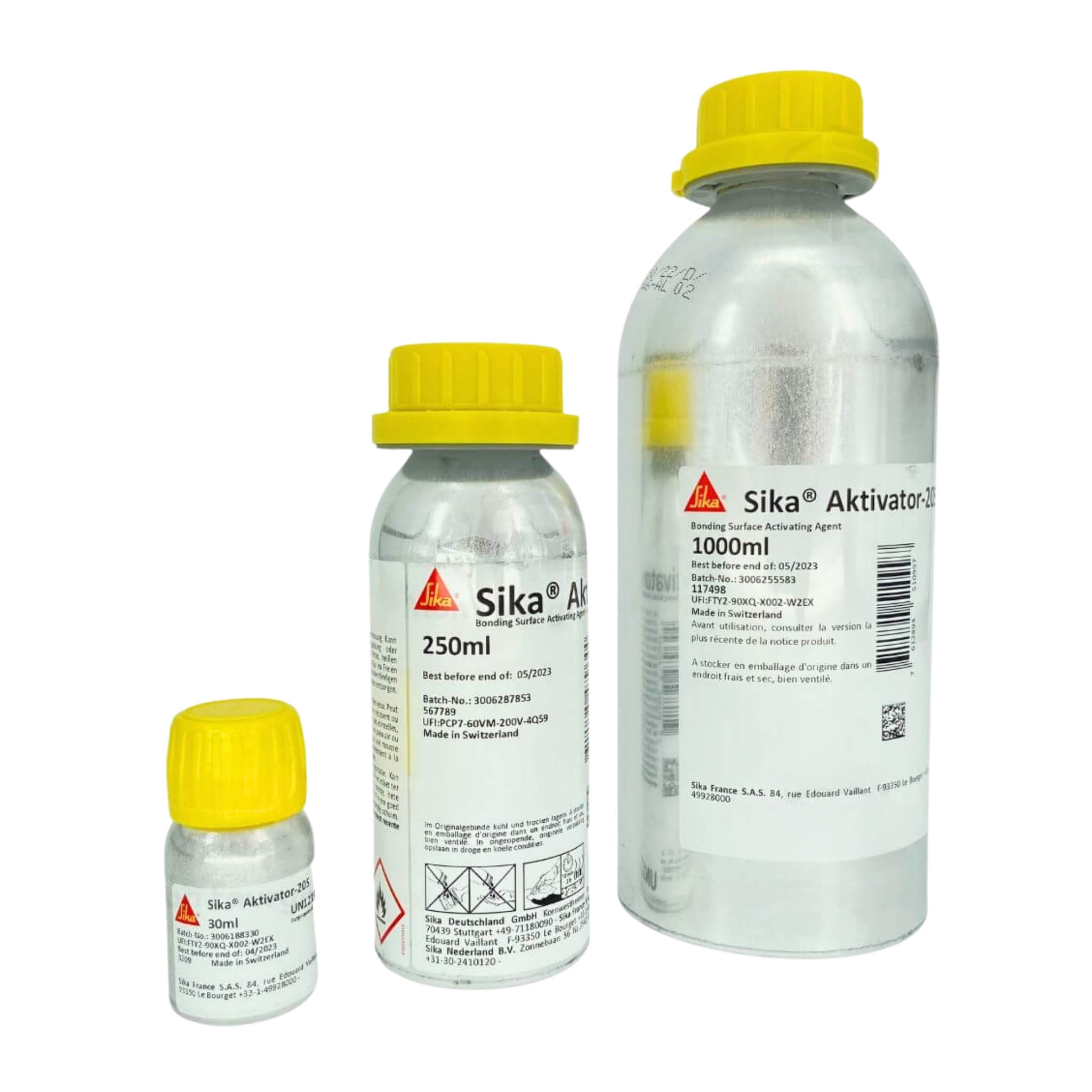 Sika Aktivator 205 1L - Nettoie et Active 3 Sika Aktivator 205 250ml – Solution d’activation avant collage