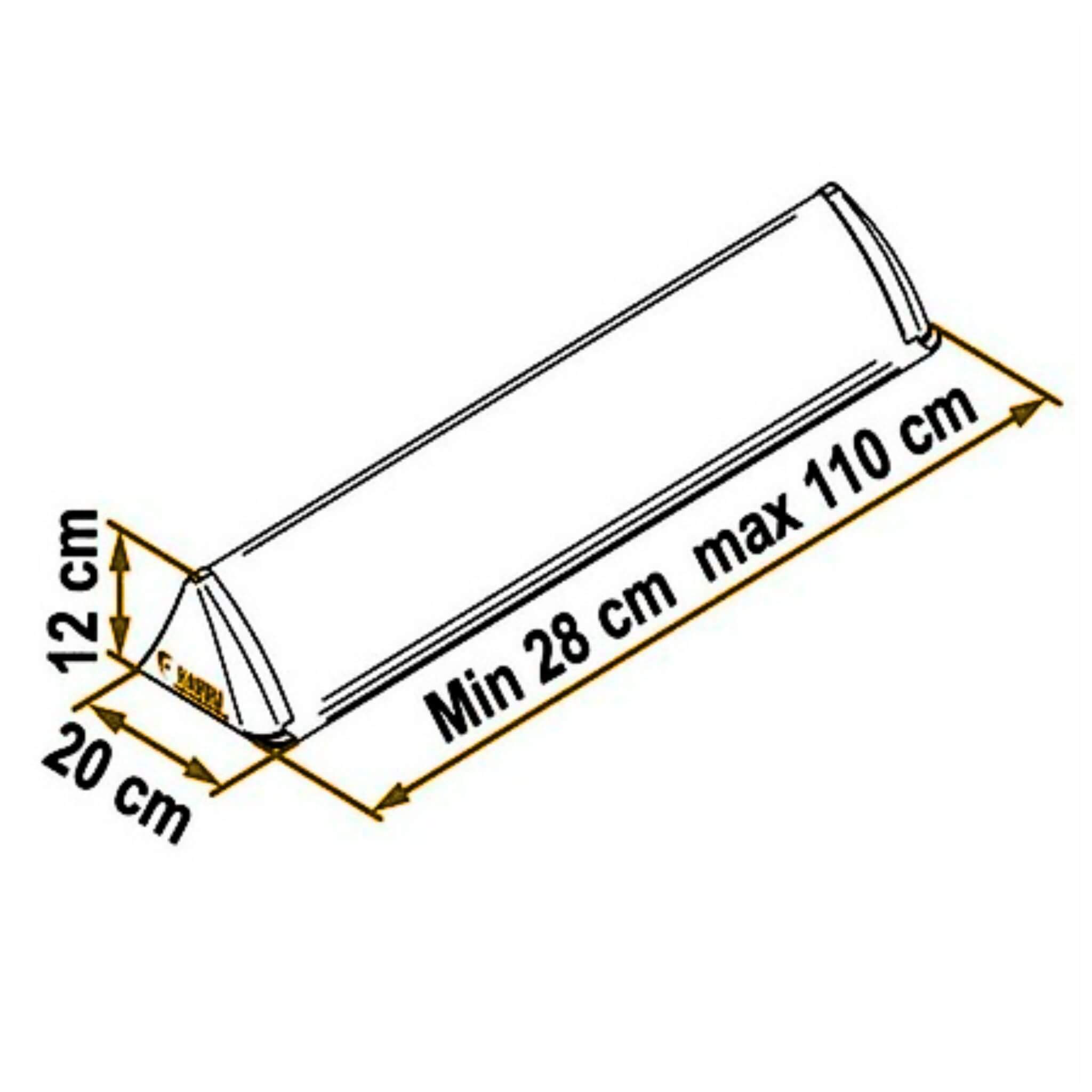 Spoiler Fiamma Déflecteur 110 cm 2 spoiler universal fiamma, lanterneaux, fiamma, bruit, vent
