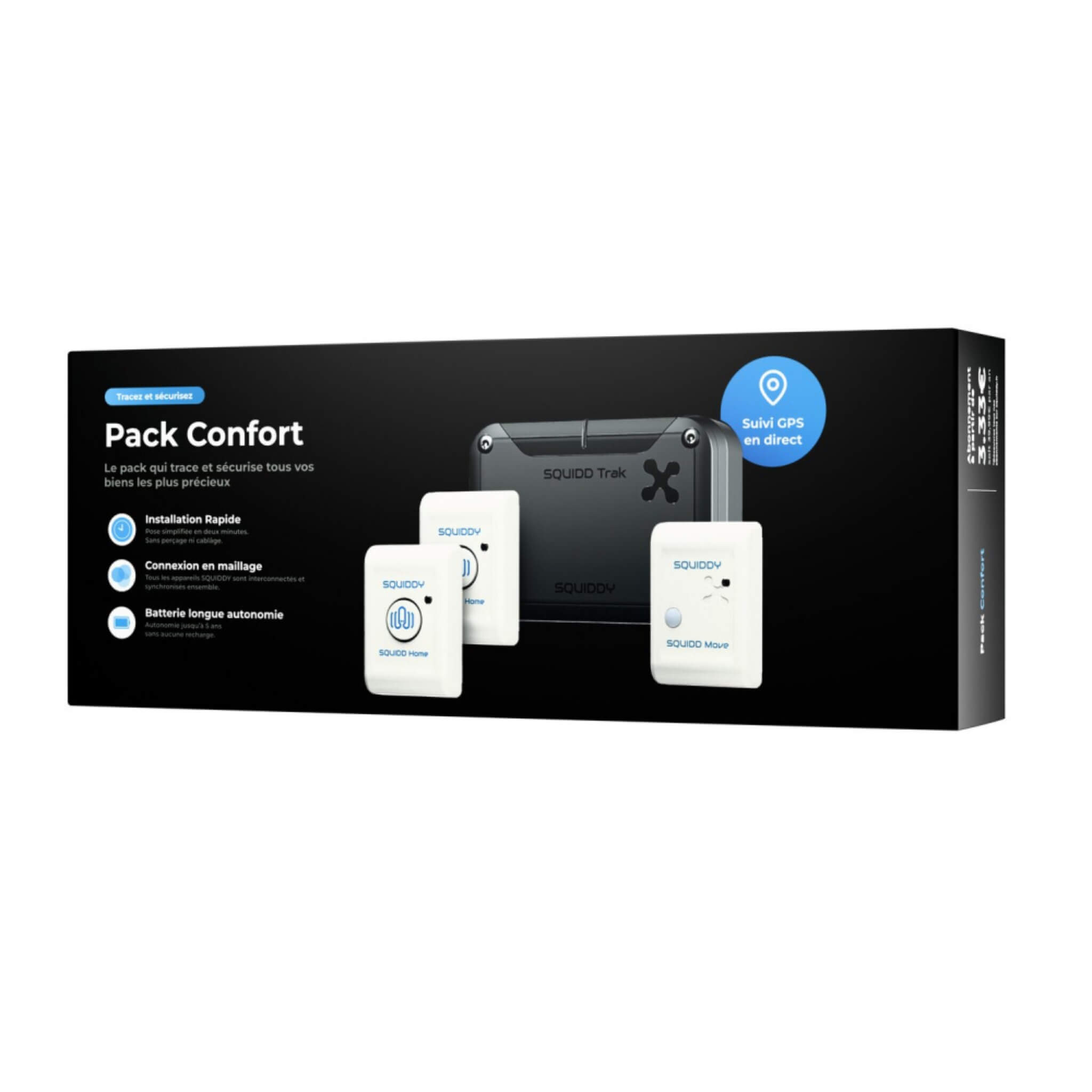 Pack Alarme & Traceur GPS Squiddy Confort 3 Pack alarme Squiddy Confort pour protection connectée de van et camping-car