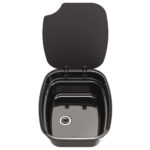 Evier Argent Bowl Thetford en email noir de 9,5 litres avec profondeur 9,9 cm