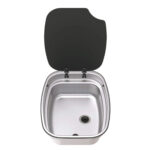 Evier Argent Bowl Thetford en Inox de 9,5 litres avec profondeur 9,9 cm