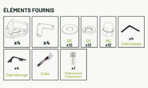 Fixation panneau solaire Kit Unifix 1C35 4 kit unifix 1c30, panneau solaire, fixation panneau solaire, unifix, électricité
