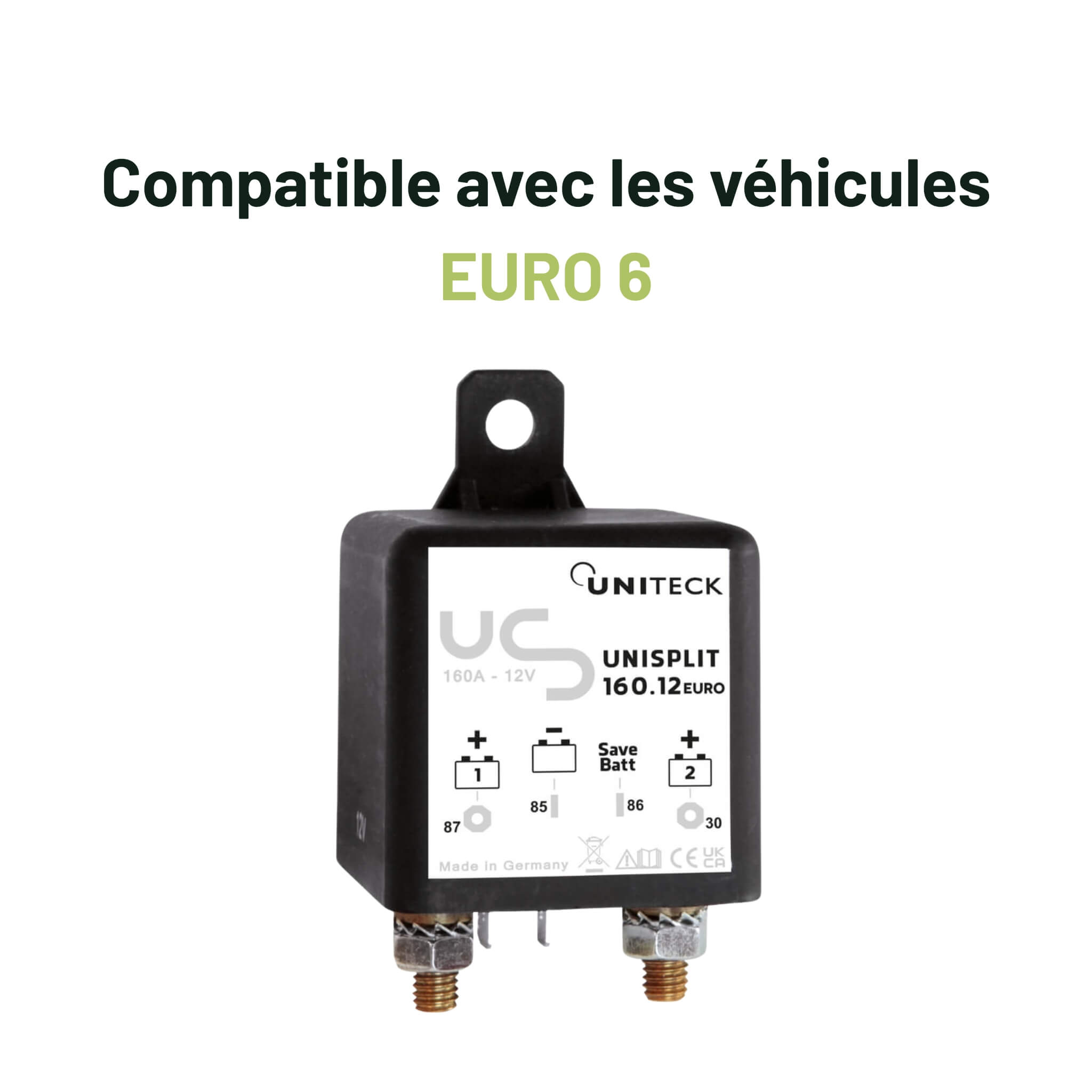 Coupleur séparateur Uniteck 160A Euro 6 2 unisplit, coupleur séparateur, uniteck