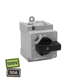 Interrupteur-sectionneur bipolaire Uniteck UniPVSwitch pour circuit photovoltaïque