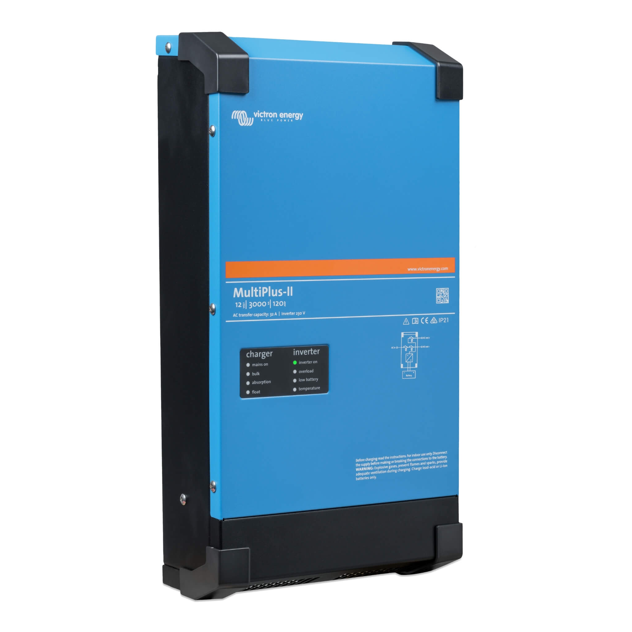 Convertisseur Chargeur MultiPlus-II 12/3000/120-32 230V Victron Energy 2 Appareil Victron combiné convertisseur et chargeur 12V 3000VA