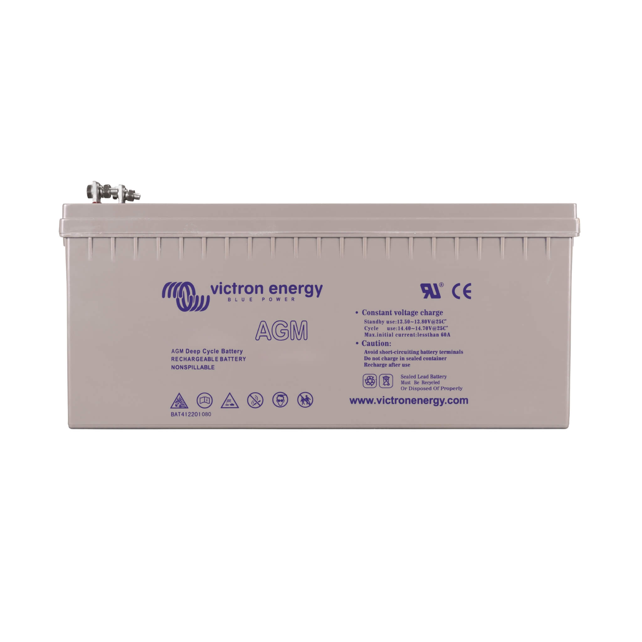 Batterie Gel 220 Ah Décharge Lente Victron 4 Gel Deep Cycle 12V 220Ah Victron pour installation mobile