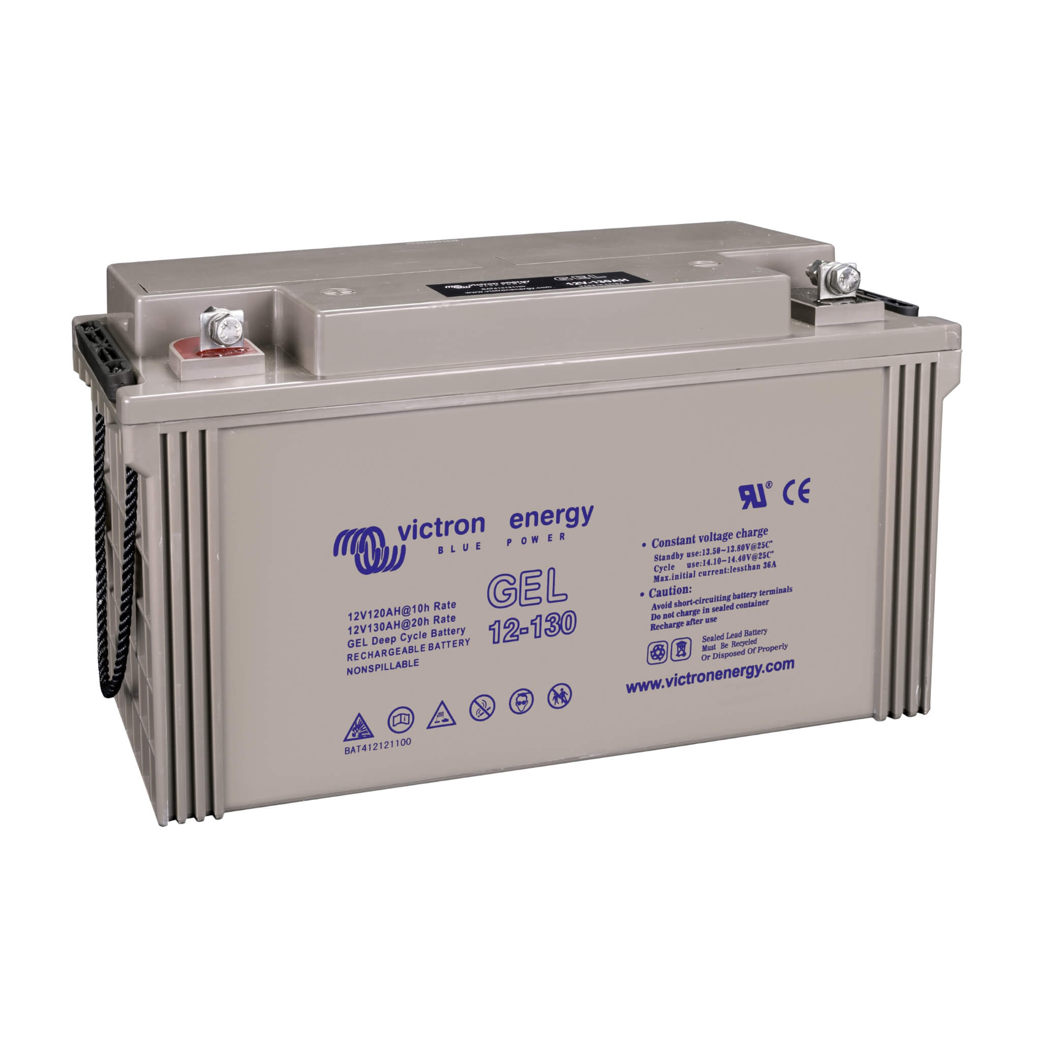 Batterie Gel 130 Ah Décharge Lente Victron 4 Batterie Victron 12V 130Ah Gel Deep Cycle pour véhicules aménagés