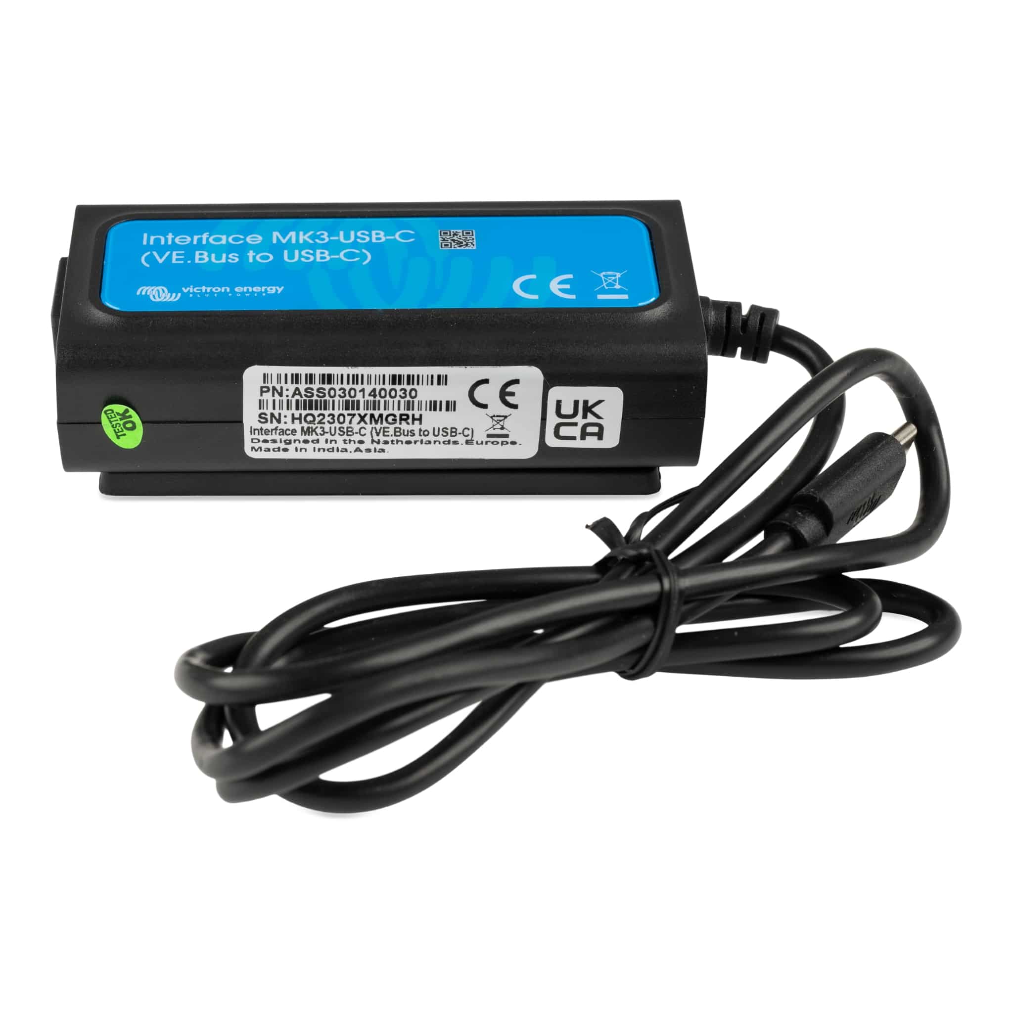 Interface MK3-USB-C (VE.Bus to USB-C) Victron 1 Adaptateur VE.Bus vers USB-C Victron pour connexion ordinateur et monitoring