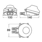 Pompe à pédale autonome WHALE 8L/min pour aspiration et distribution d’eau