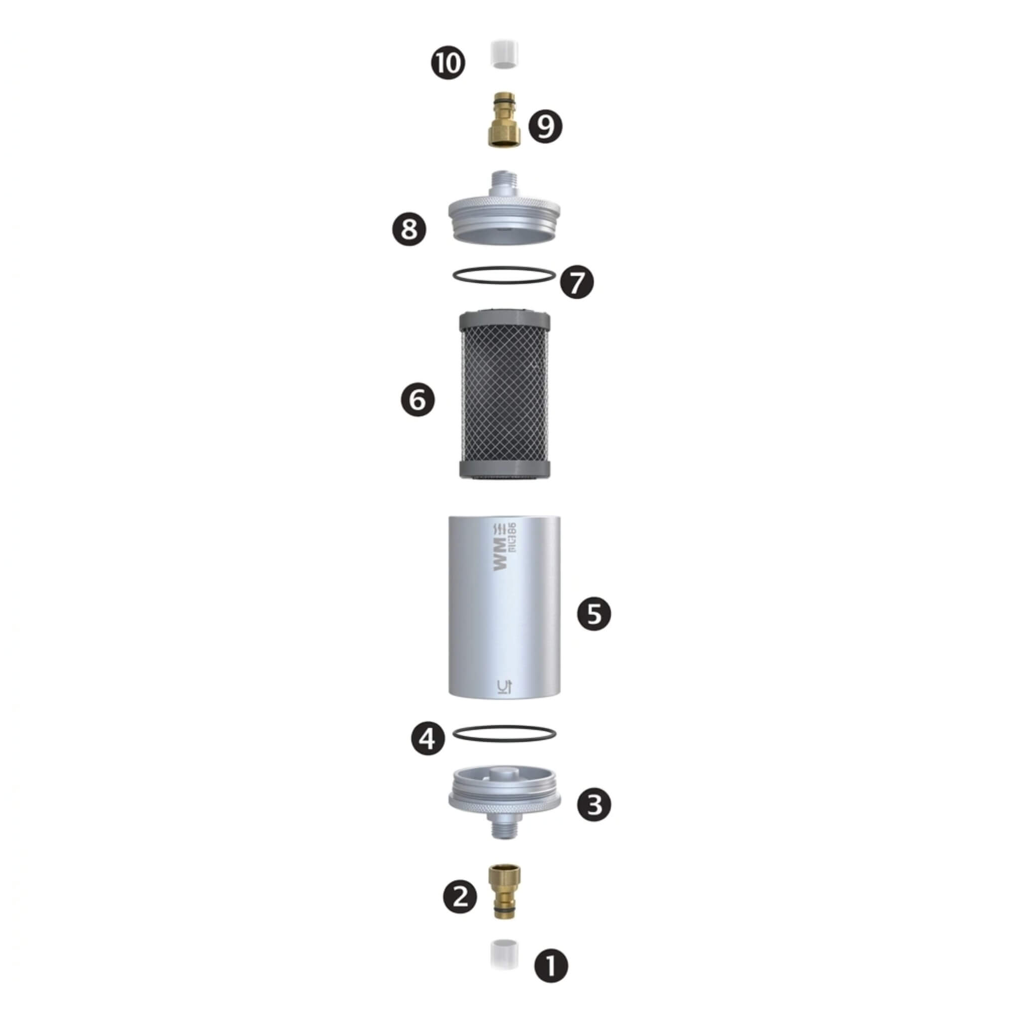 Filtre à Charbon Actif WM Aquatec 2 Filtre WM Aquatec à charbon actif pour circuit d’eau de camping-car