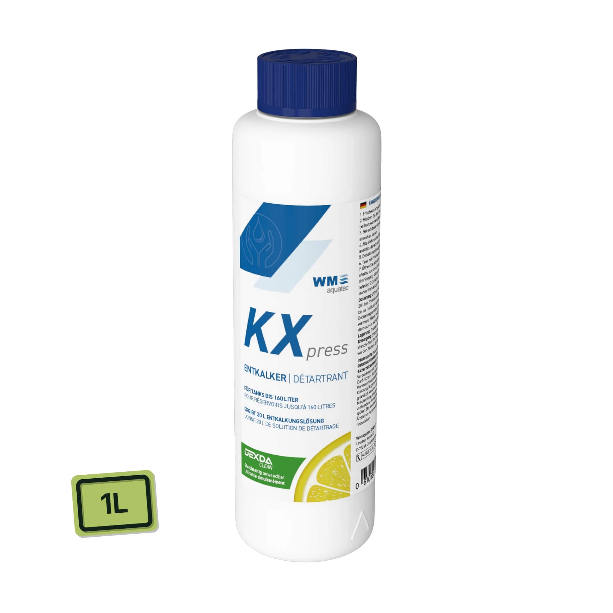 KXpress WM Aquatec 1L 1 Détartrant KXpress 1L WM Aquatec pour réservoir d’eau de camping-car
