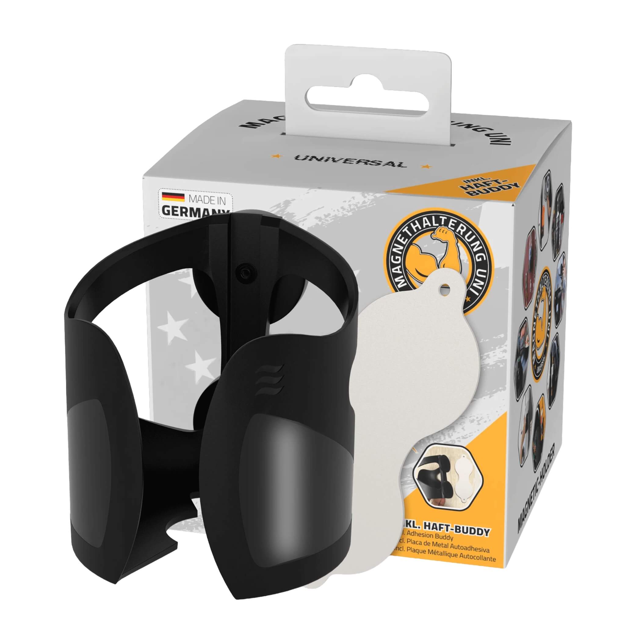 Pack Support Magnétique Universel + Plaque Autocollante Blanche WM Aquatec 1 Pack support magnétique universel WM Aquatec avec plaque autocollante blanche
