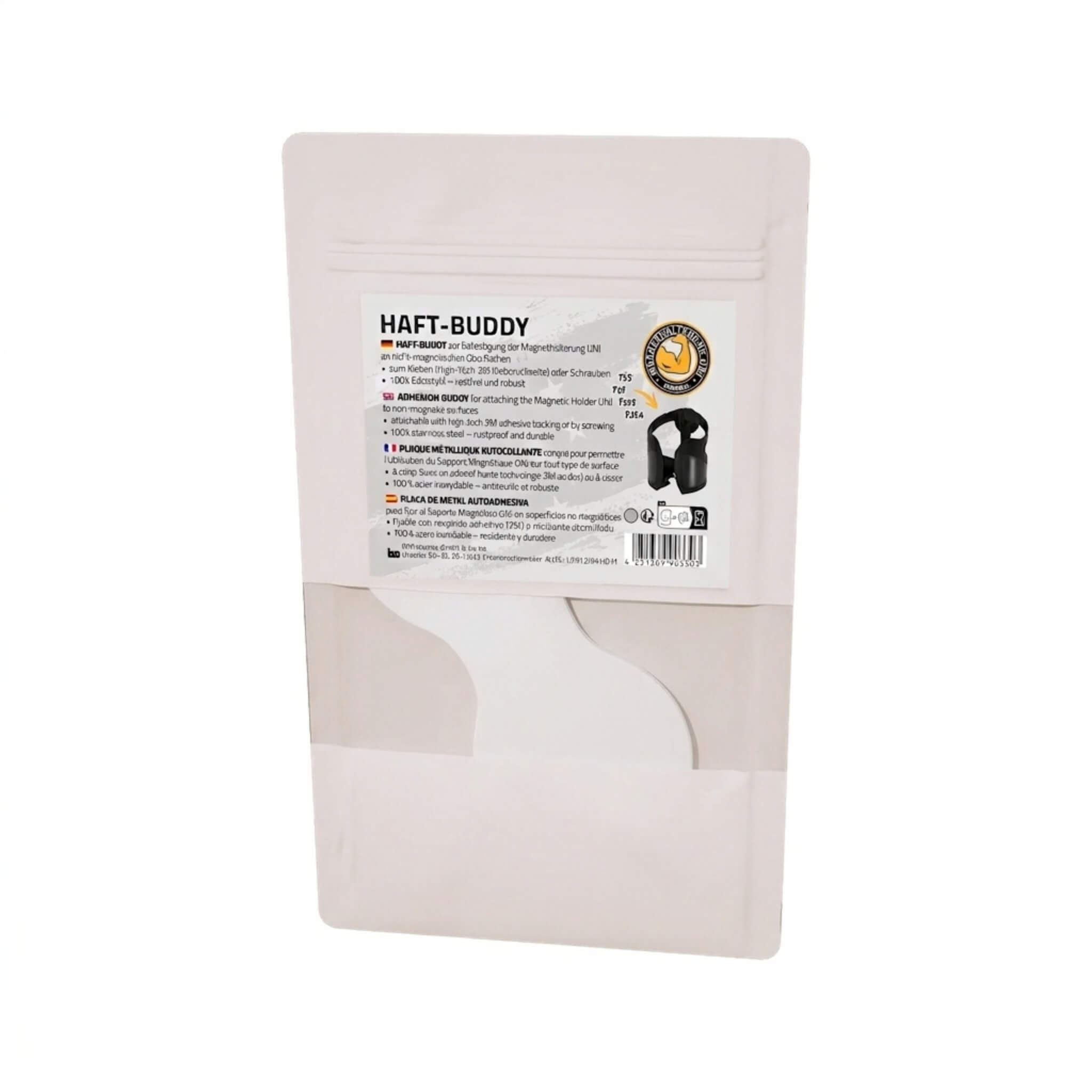 Plaque Métallique Autocollante Blanche WM Aquatec 1 Plaque métallique autocollante blanche WM Aquatec pour support magnétique universel