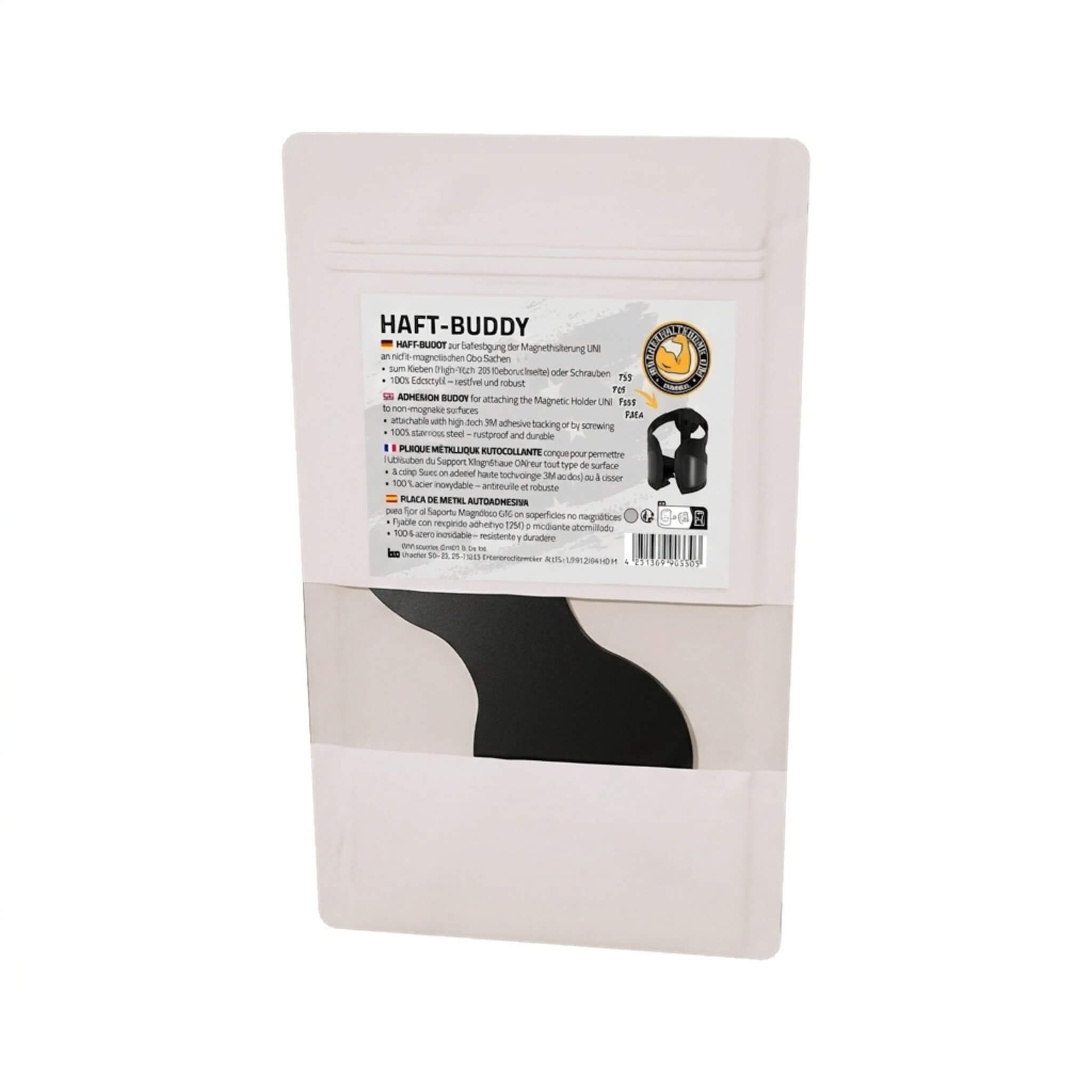 Plaque Métallique Autocollante Noire WM Aquatec 1 Plaque métallique autocollante noire WM Aquatec pour support magnétique universel