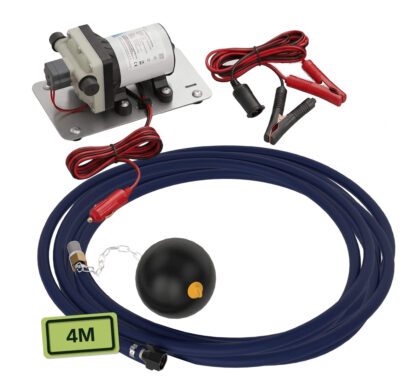 Pompe à membrane 12V WM Aquatec avec prise flottante 4 m pour pompage d’eau