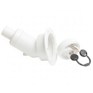 Coupelle longue blanc ZADI 40mm avec bouchon à clé sécurisé