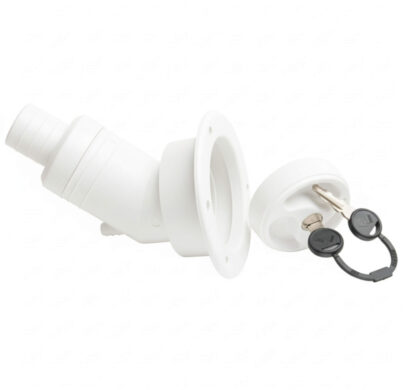 Coupelle longue blanc ZADI 40mm avec bouchon à clé sécurisé