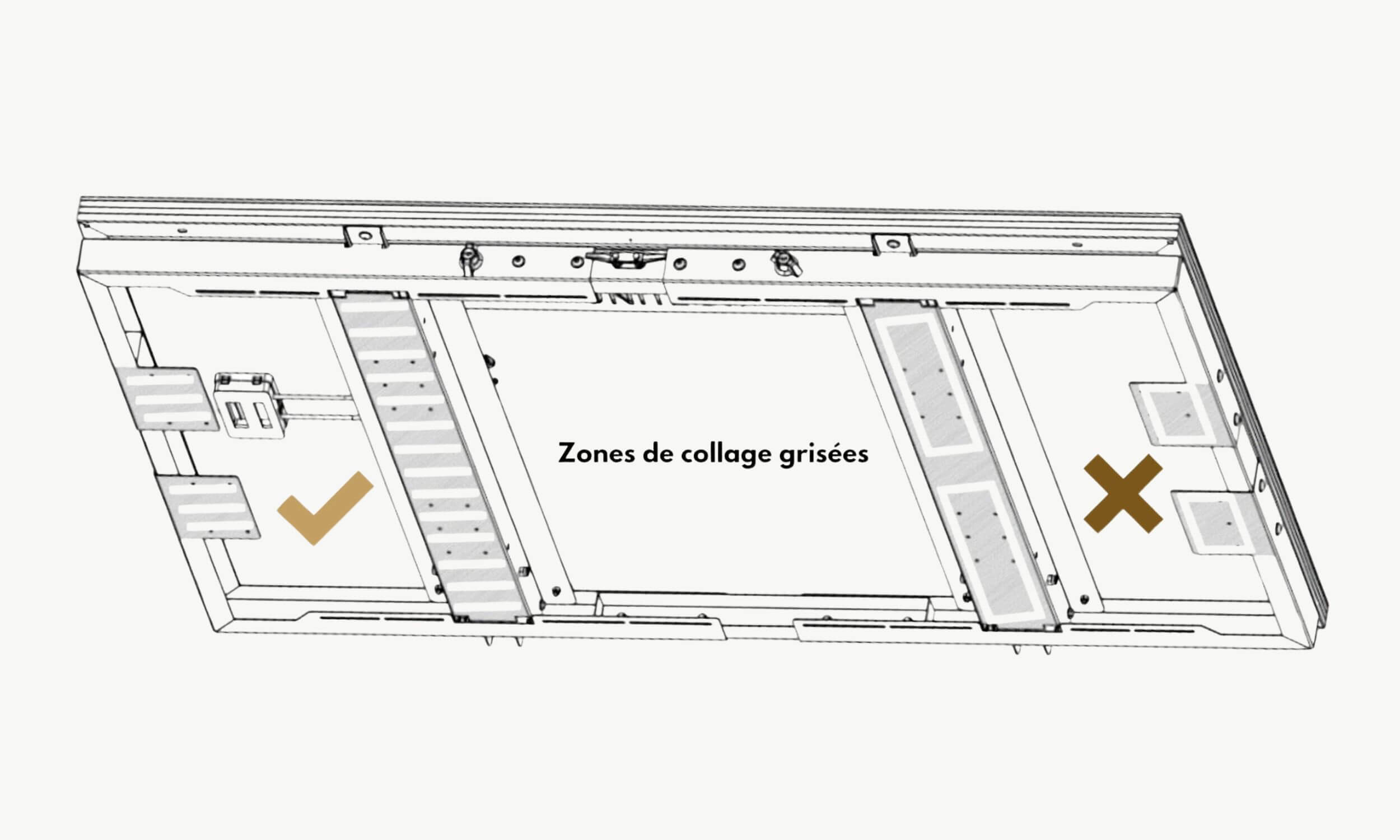 zones, collage, support inclinable unifix